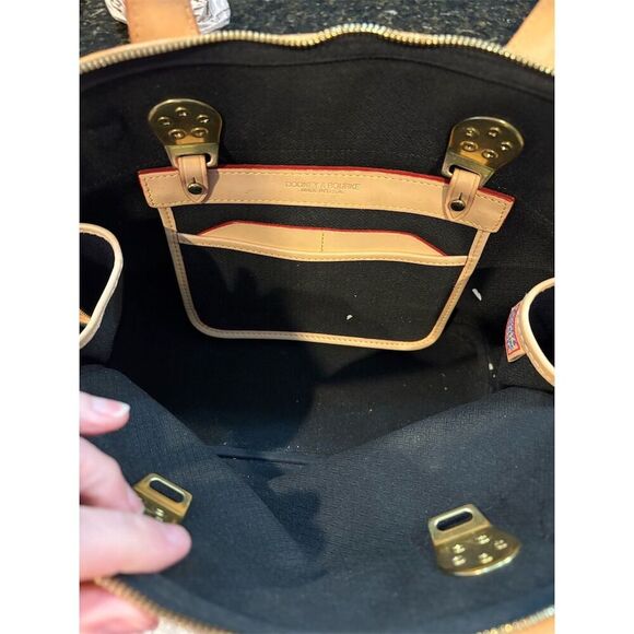 Dooney & Bourke Navy Canvas Leather Satchel Bag Medium OS - Picture 11 of 11